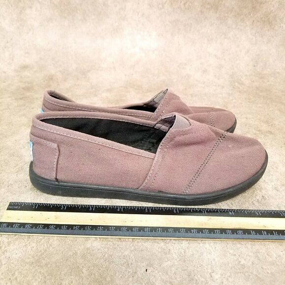 TOMS Womens   Size 6.5 Brown Fabric Slip On Loafer Flats - Picture 4 of 10